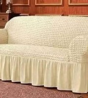 2+2+1 Cream Color Sofa Cover for Your Home!